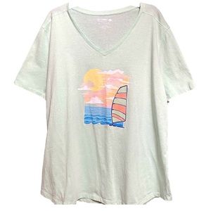 Reel Legends Mint Sailing Casual Beach Tee 1X